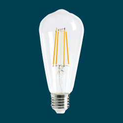 Ampoule Led E27 Edison Filament Transparente 8w