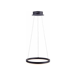 Lustre Led Rond Gris Anthracite Dimmable Justine